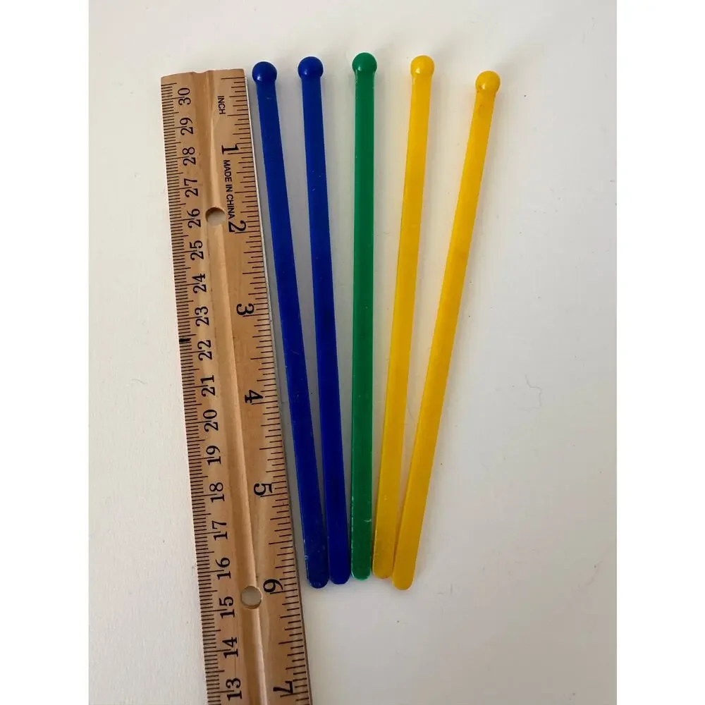Vintage swizzle stir sticks,  set of 5 only available in a bundle
